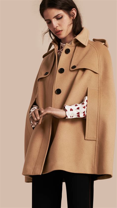 burberry oversized twill coat|burberry cashmere cape coat.